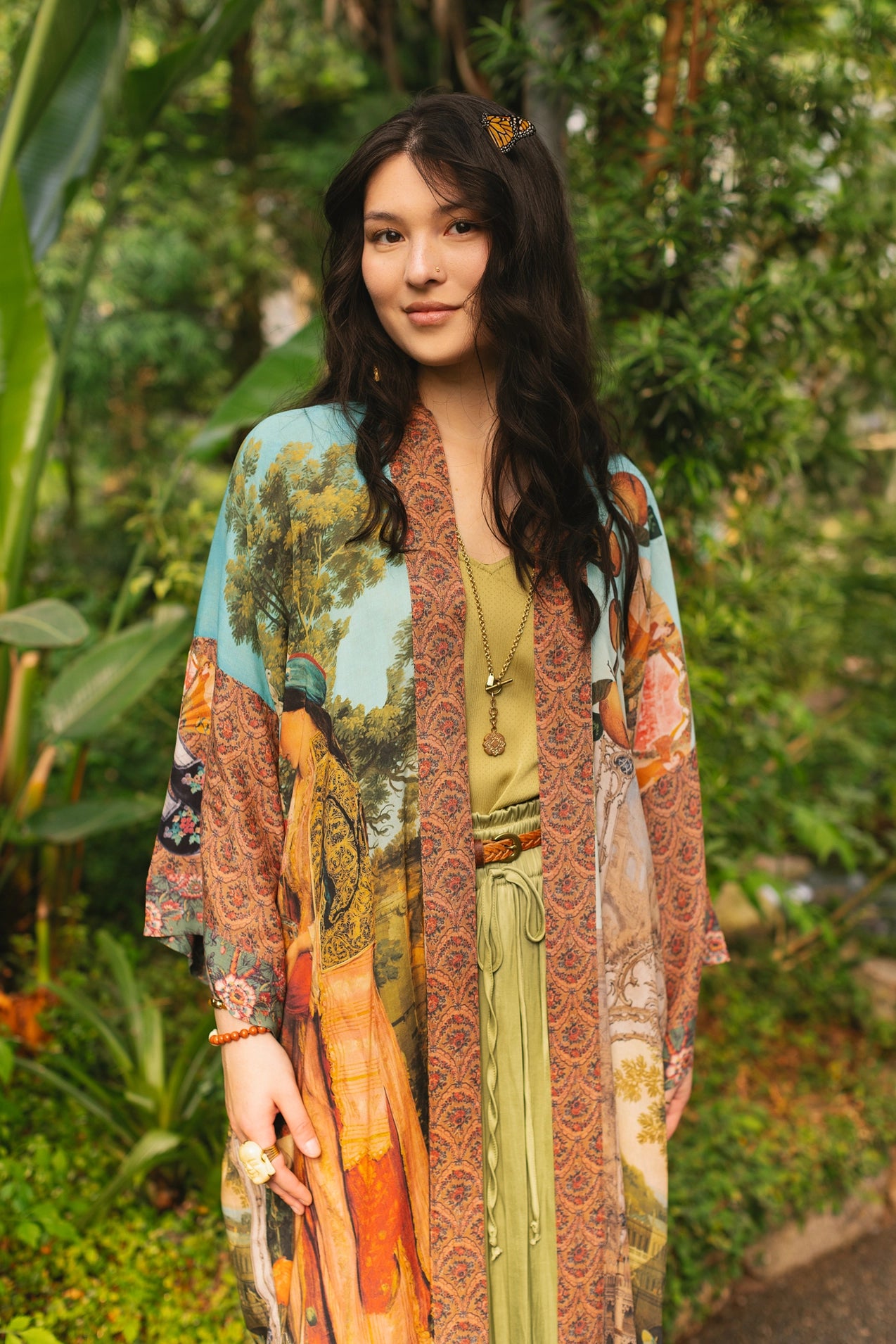 Market of Stars - Secret Garden Long Duster Bamboo Kimono (Pre-Order - Will Ship Middle of July)