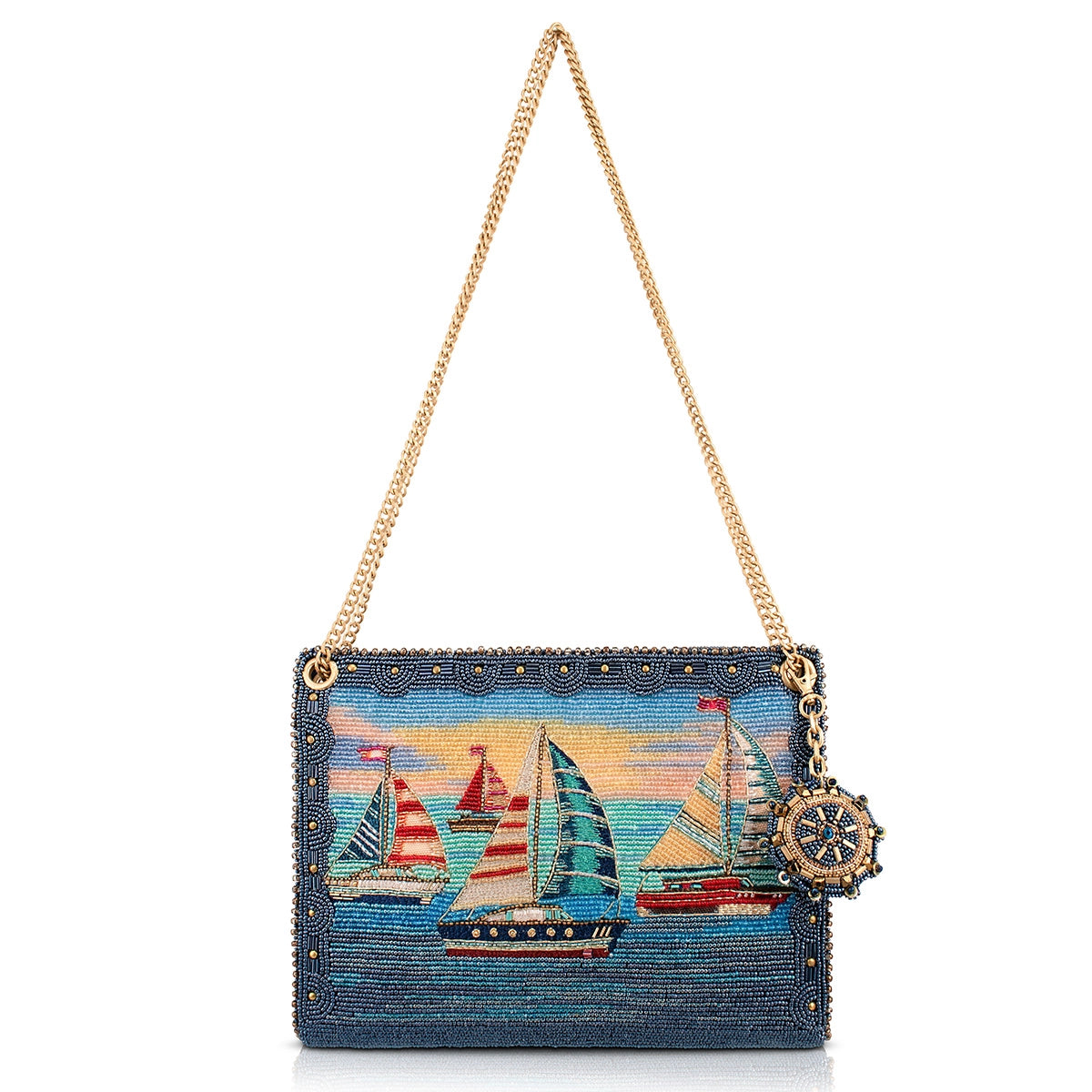 Mary Frances - Yacht Life Blue Sailboat Handbag