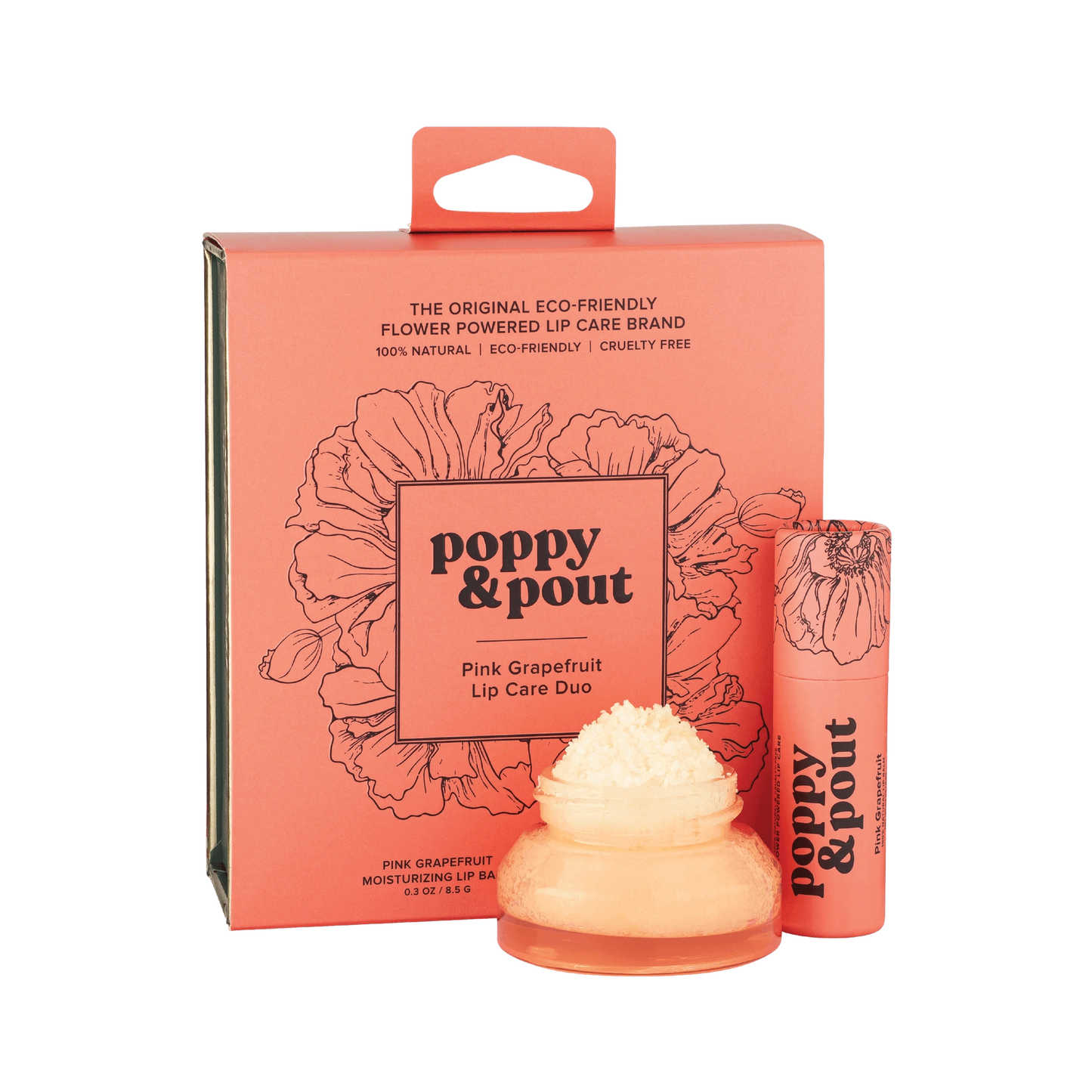 Poppy & Pout Pink Grapefruit Lip Care Duo