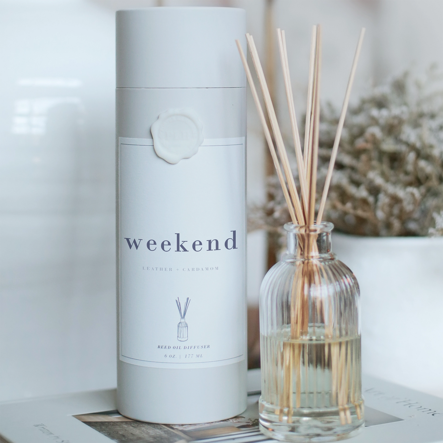 Weekend | Leather + Cardamom Reed Diffuser