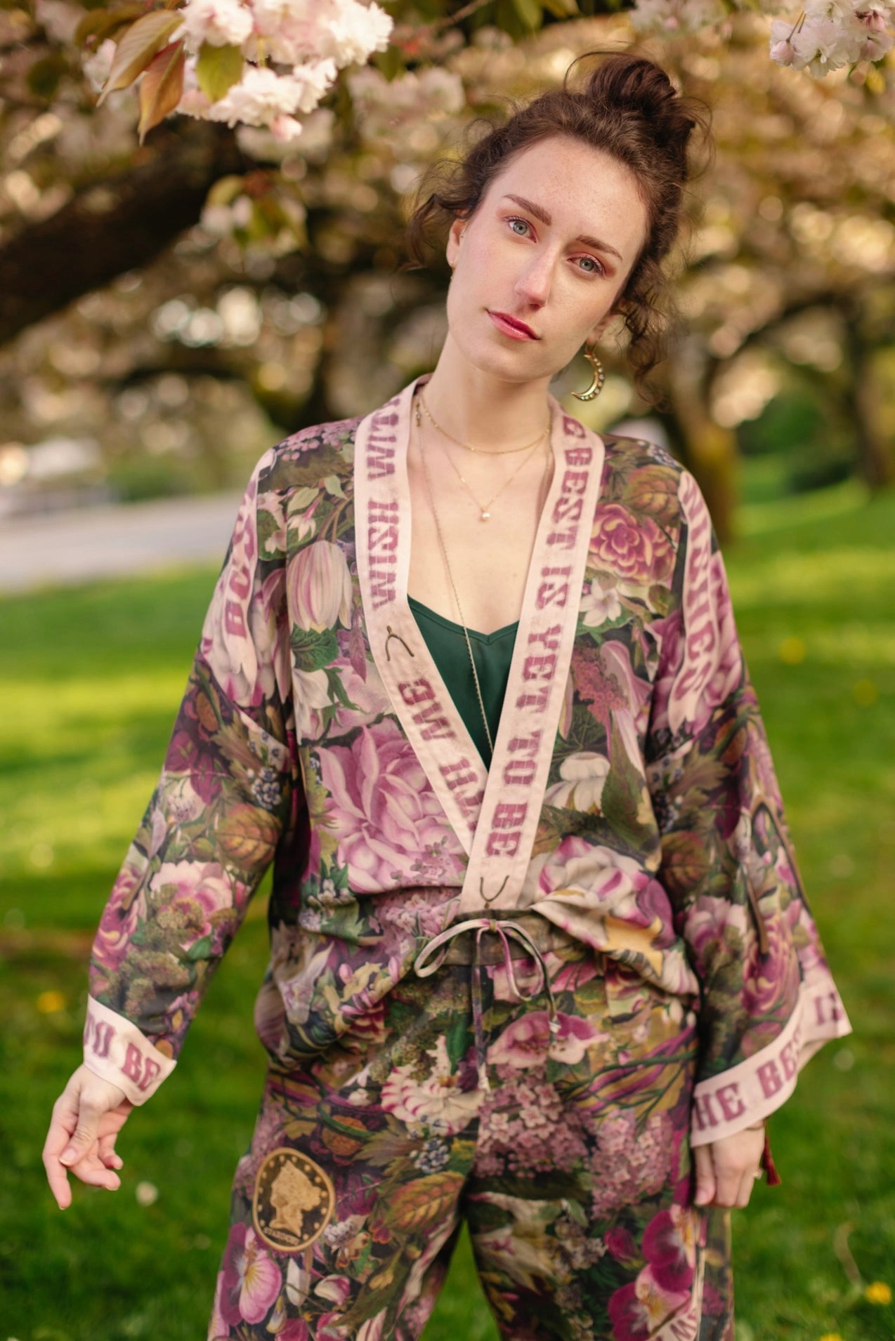 Make A Wish Floral Cropped Bamboo Kimono w/ Good Luck Charms Pre-Order Ships February 2025