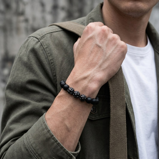 Onyx Spike Gemstone Bracelet