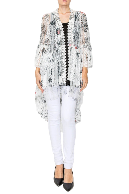 Rock and Roll Bohemian Hi Low Cardigan - Ships Late September