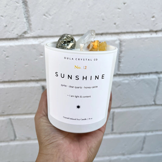 Sunshine - Crystal Infused Soy Candle