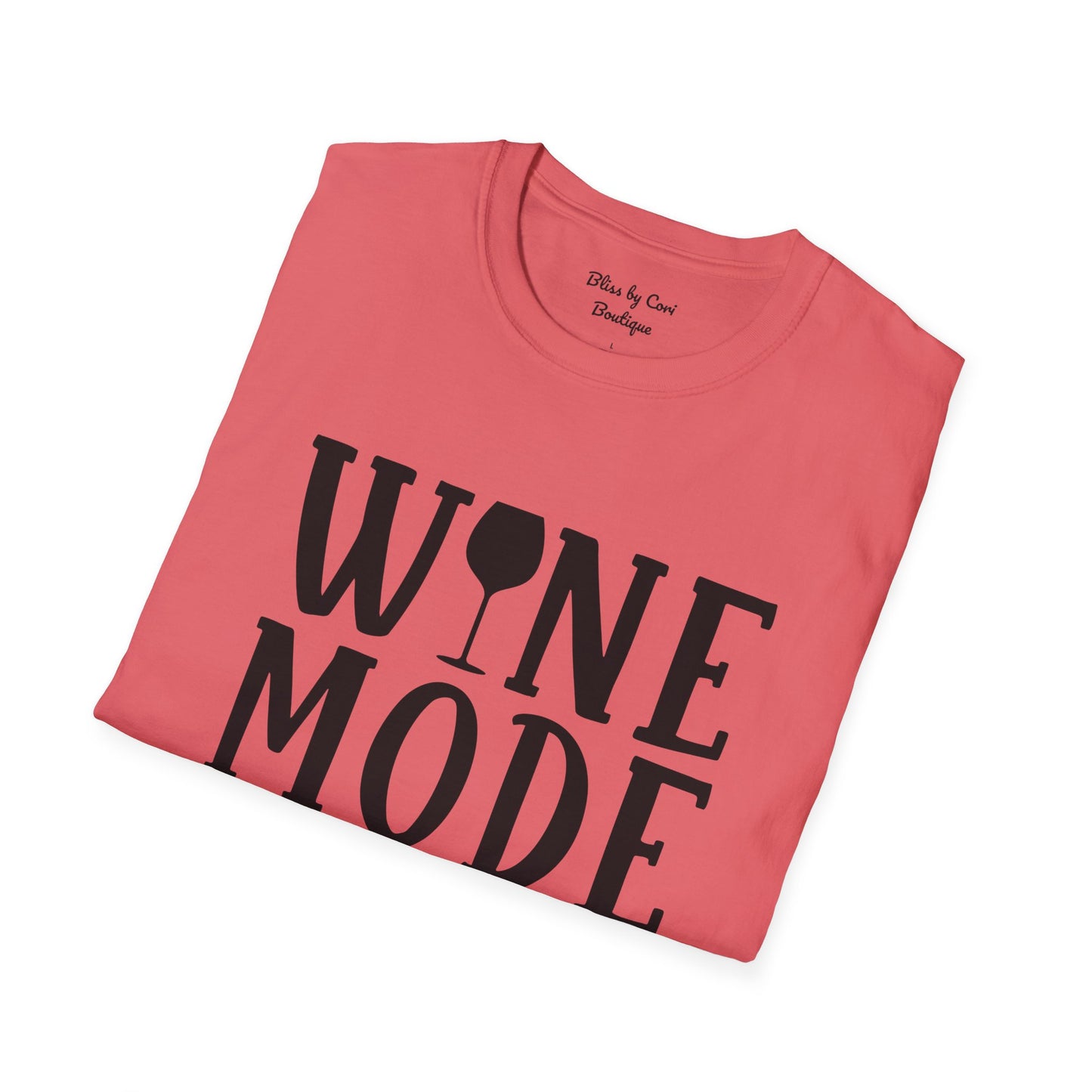 Wine Mode On Softstyle T-Shirt Available In 14 Colors