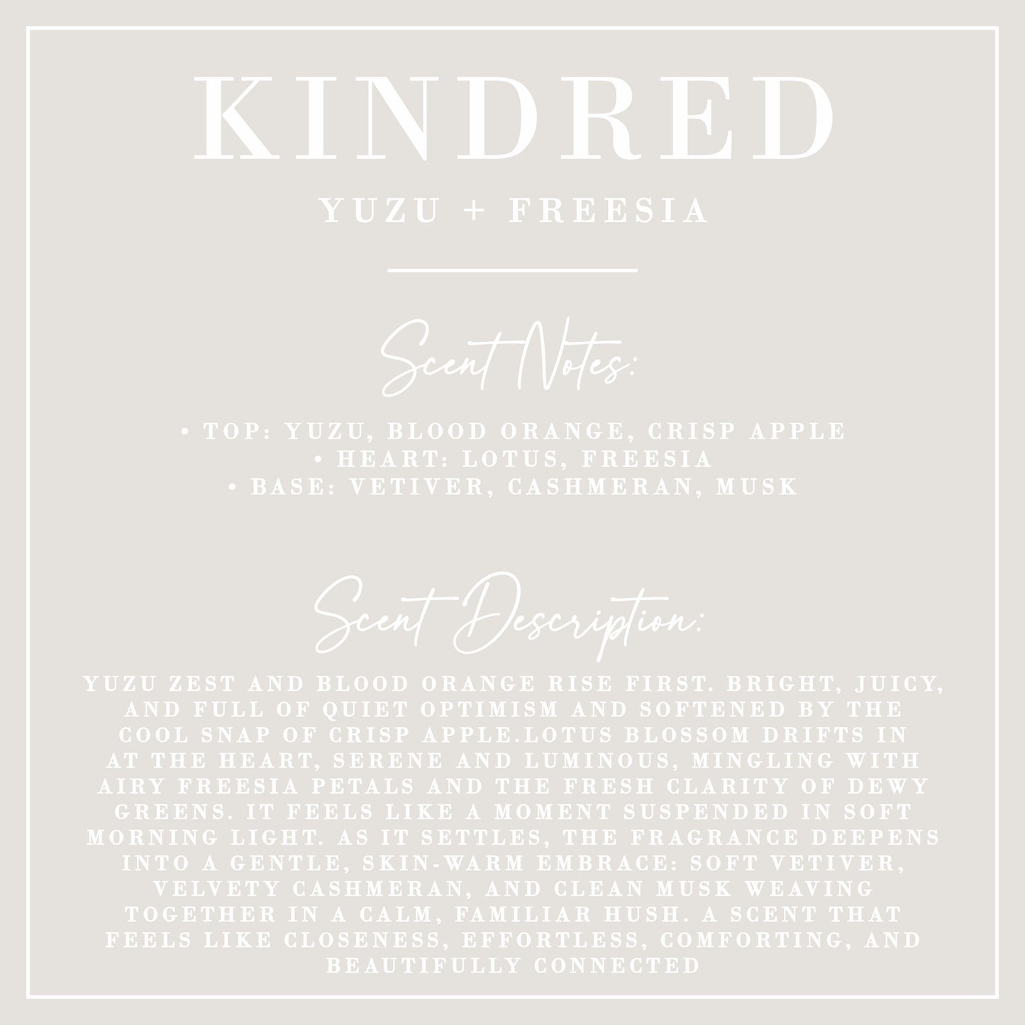 Kindred | Yuzu + Freesia | Signature Collection