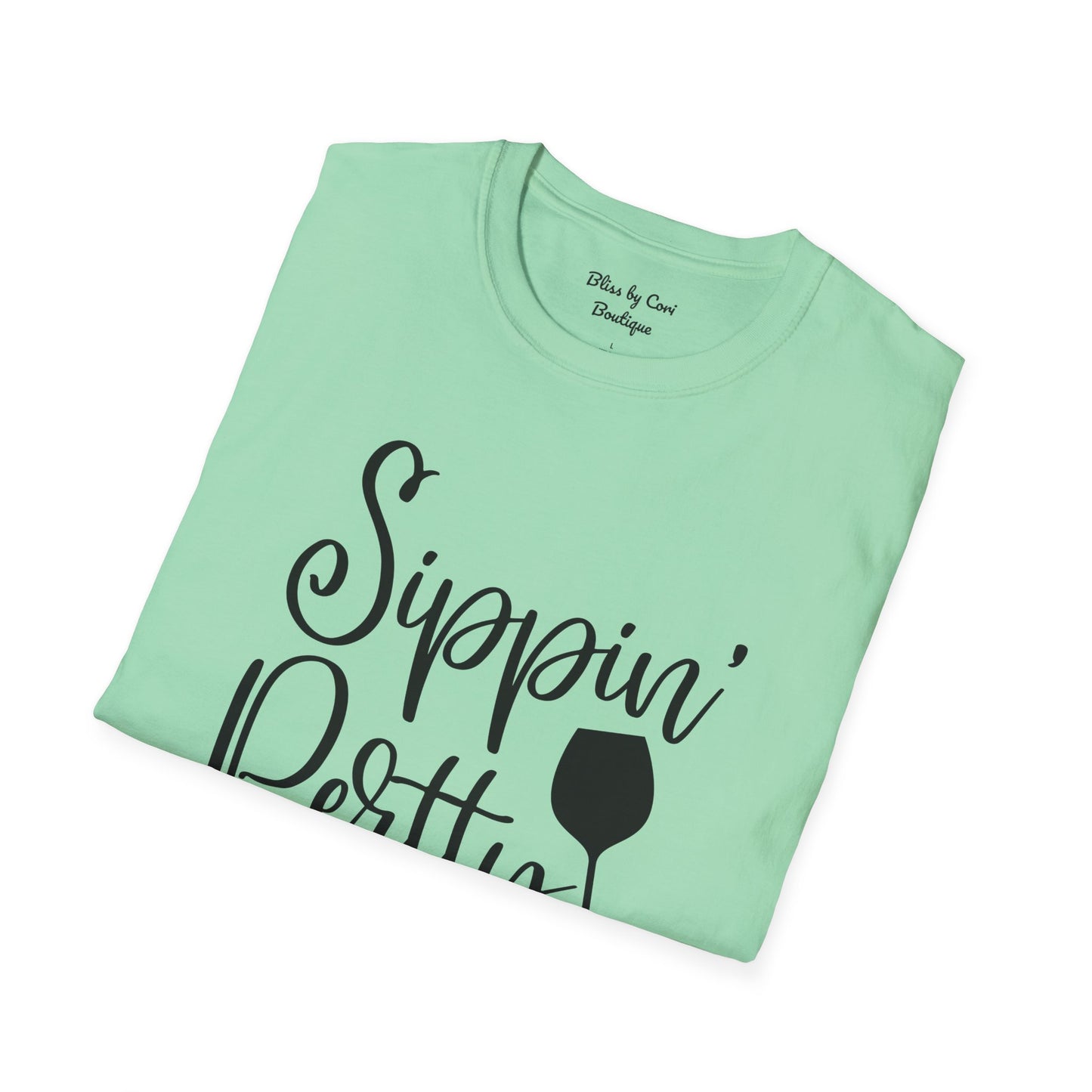 Sippin' Pretty Softstyle T-Shirt Available In 14 Colors