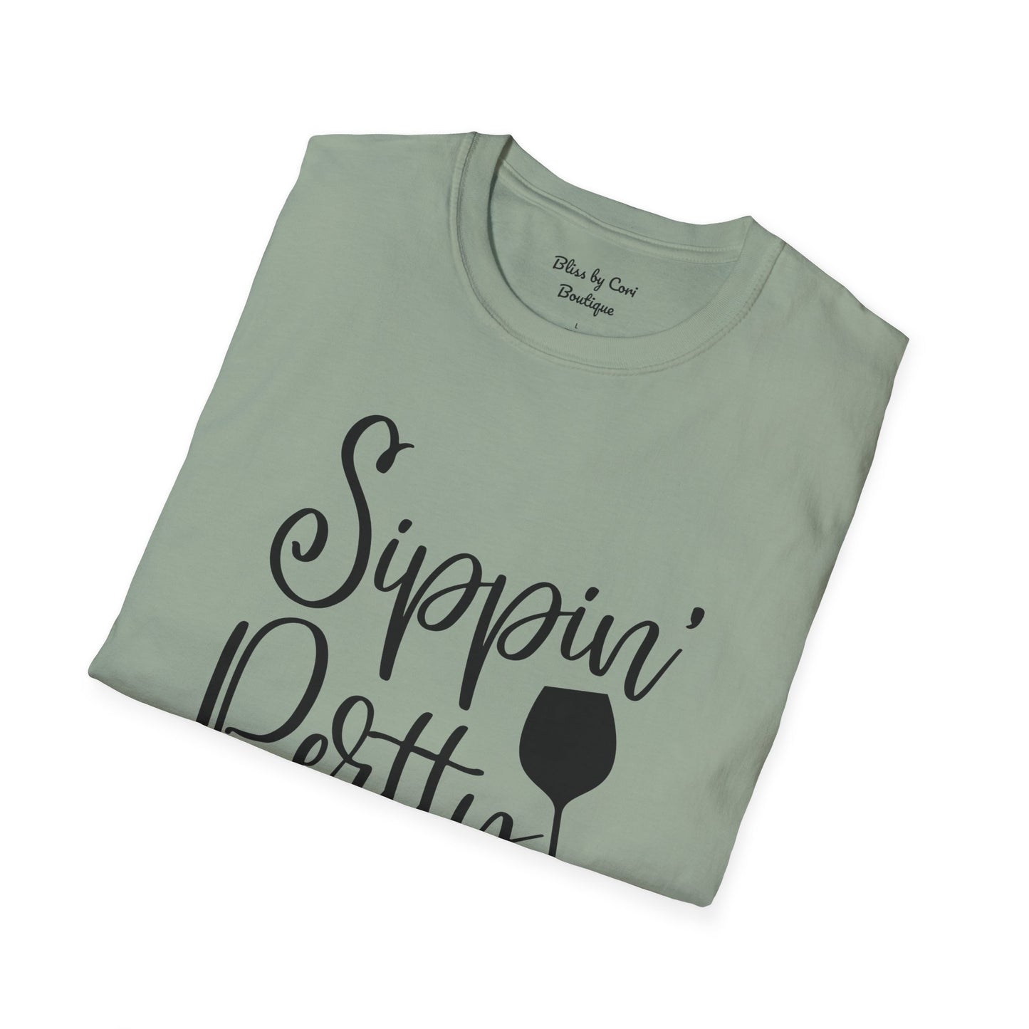 Sippin' Pretty Softstyle T-Shirt Available In 14 Colors