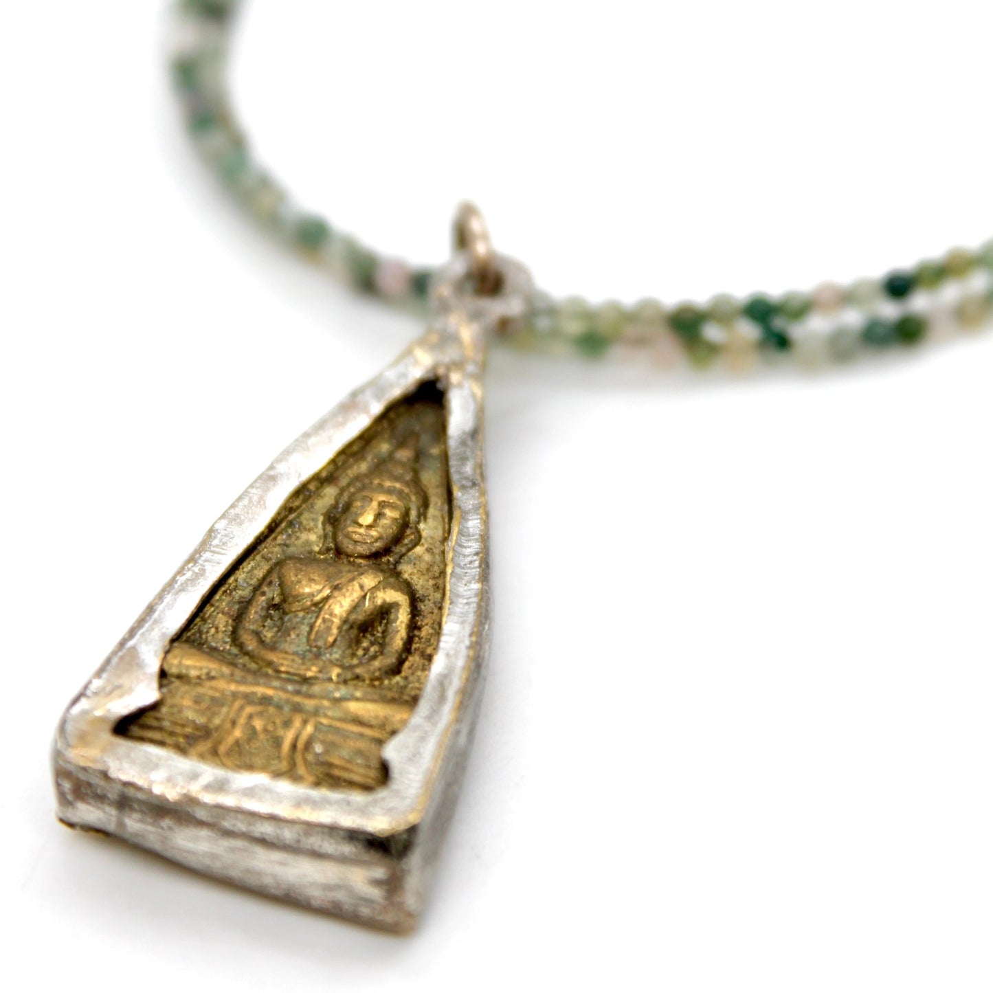 Green Agate Buddha Necklace
