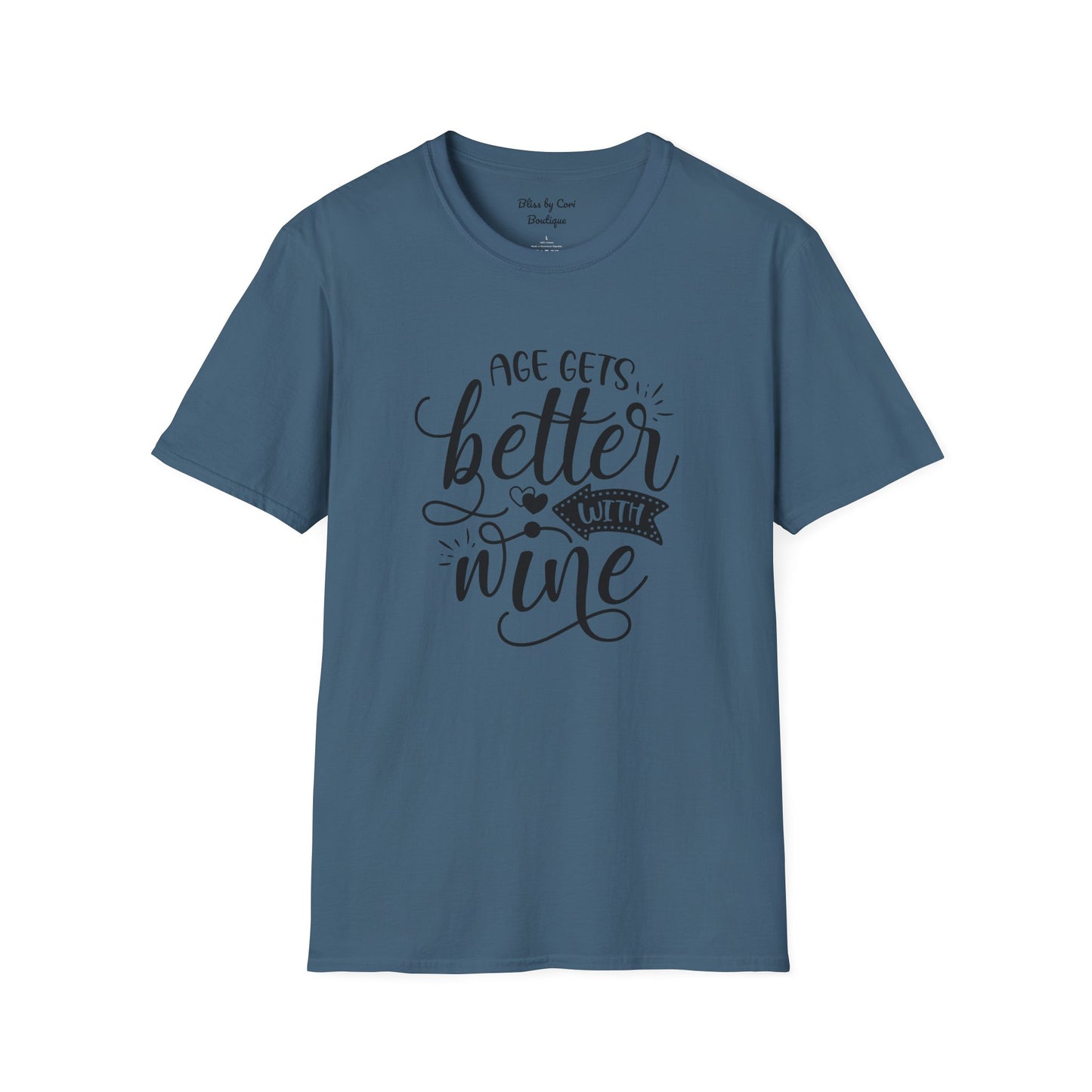 Age gets Better With Wine Softstyle T-Shirt Available In 14 Colors