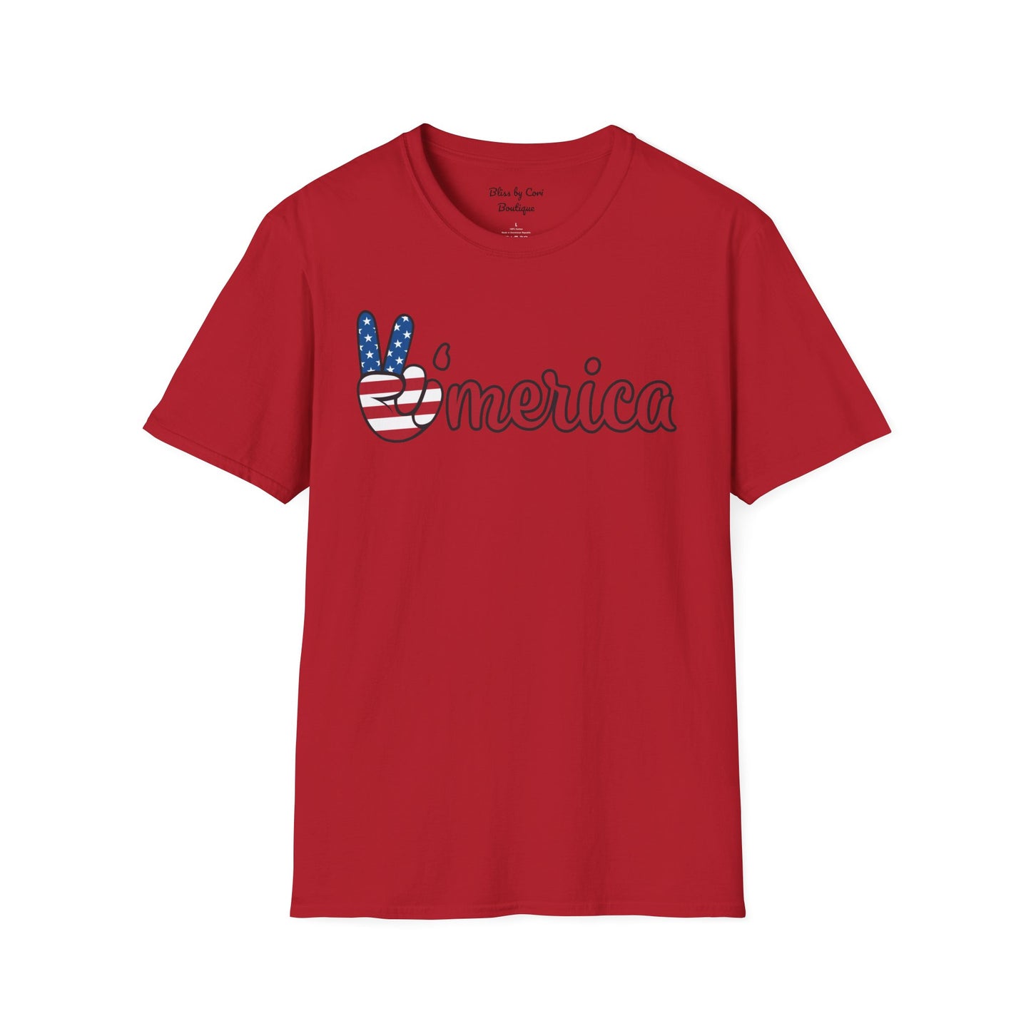 M'erica 4th Of July Unisex Softstyle T-Shirt Available In 3 Colors