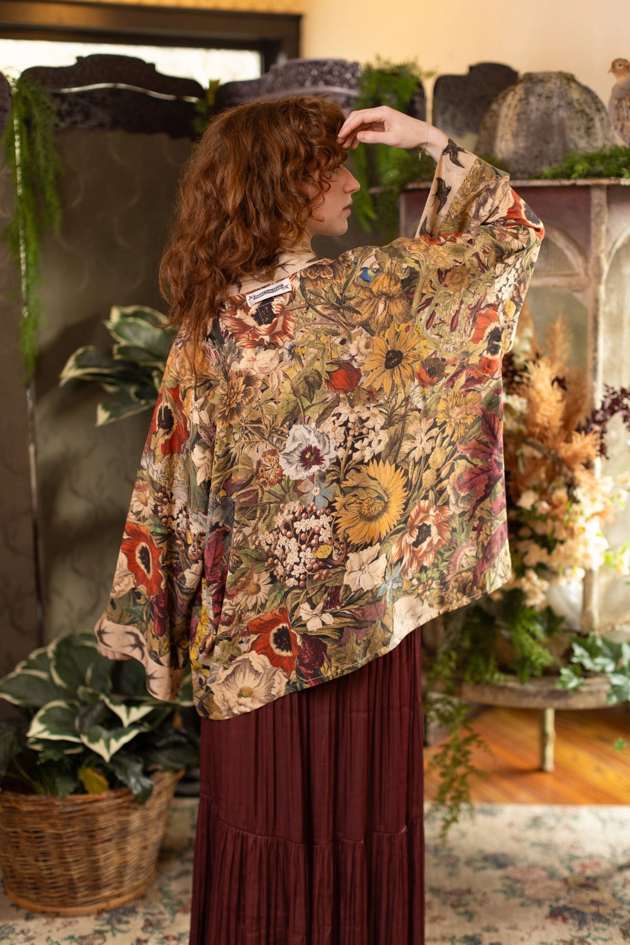 Golden Hour Pixie Duster Crop Kimono w/ Floral Print Pre-Order - Ships August 2026