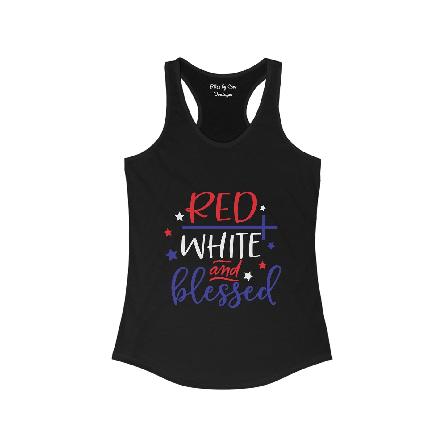 Red White And Blessed Women's Ideal Racerback Tank