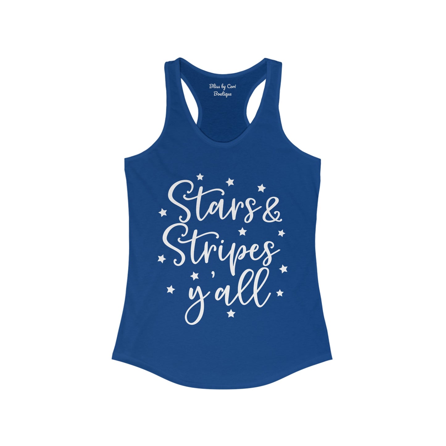 Stars & Stripes Ya'll  Women's Ideal Racerback Tank