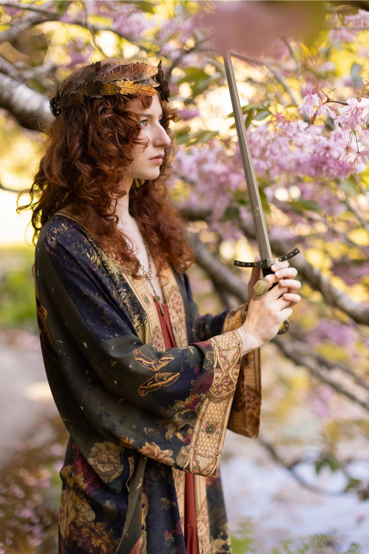 The Messenger Opera Duster Robe w/ Joan of Arc & Florals - Pre-Order Ships In September