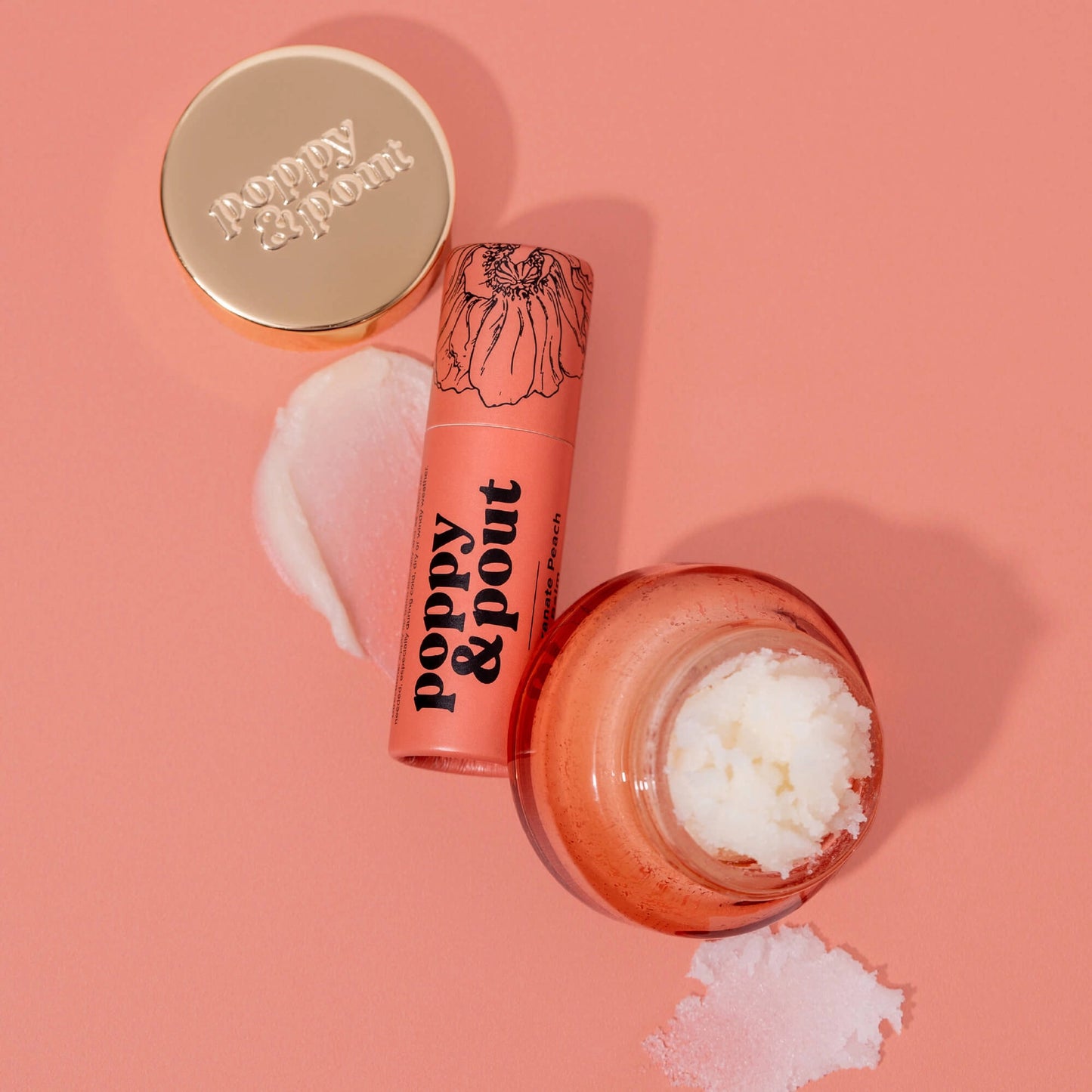 Poppy & Pout Pomegranate Peach Lip Care Duo