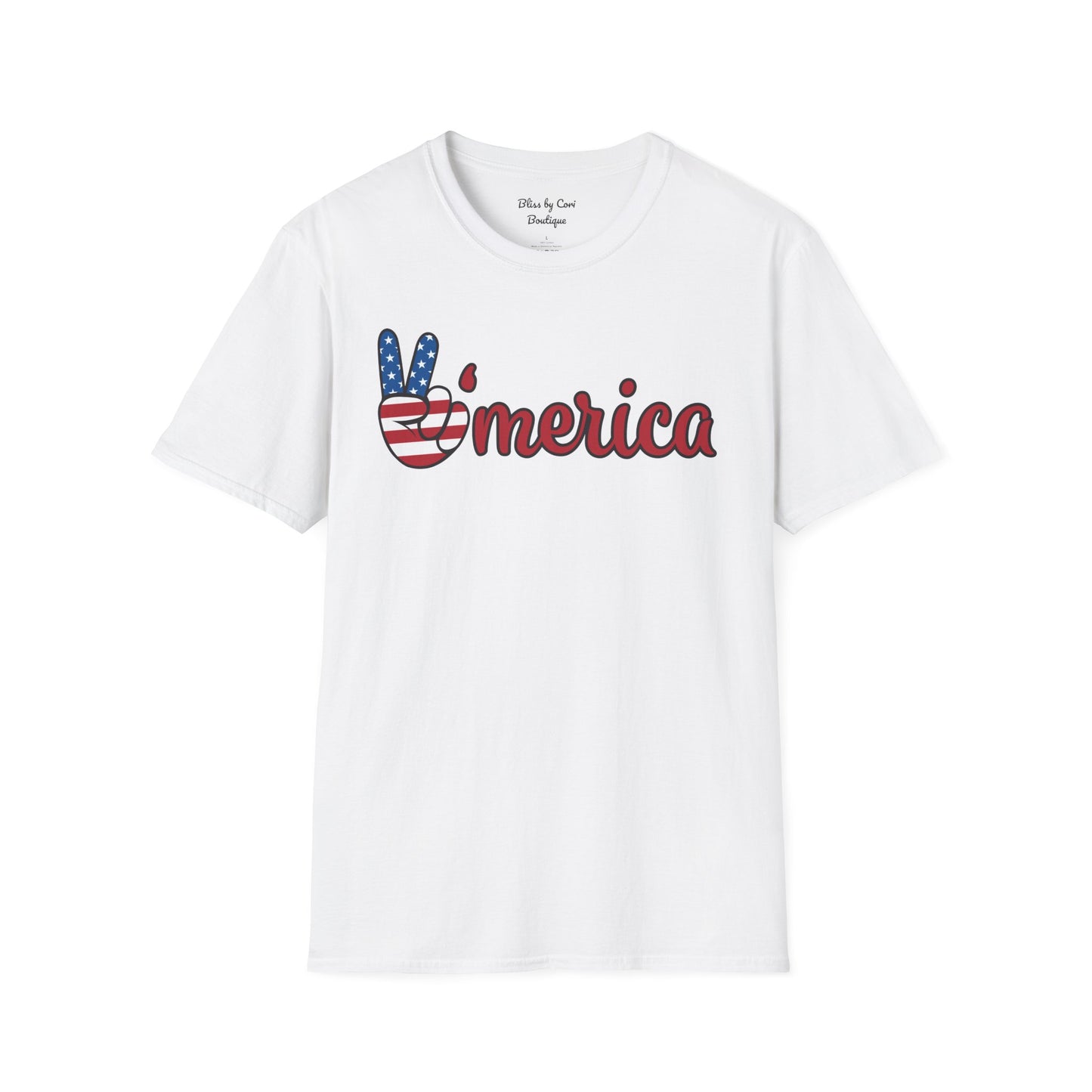 M'erica 4th Of July Unisex Softstyle T-Shirt Available In 3 Colors