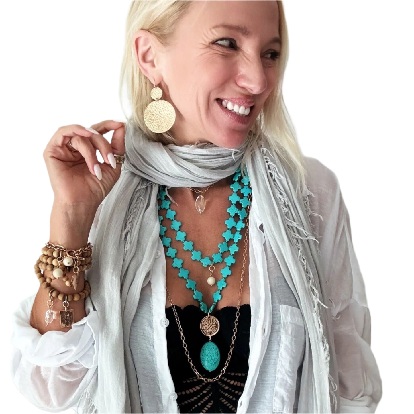 Be the Light Compass Fusion Mantra Layering Bundle Necklace