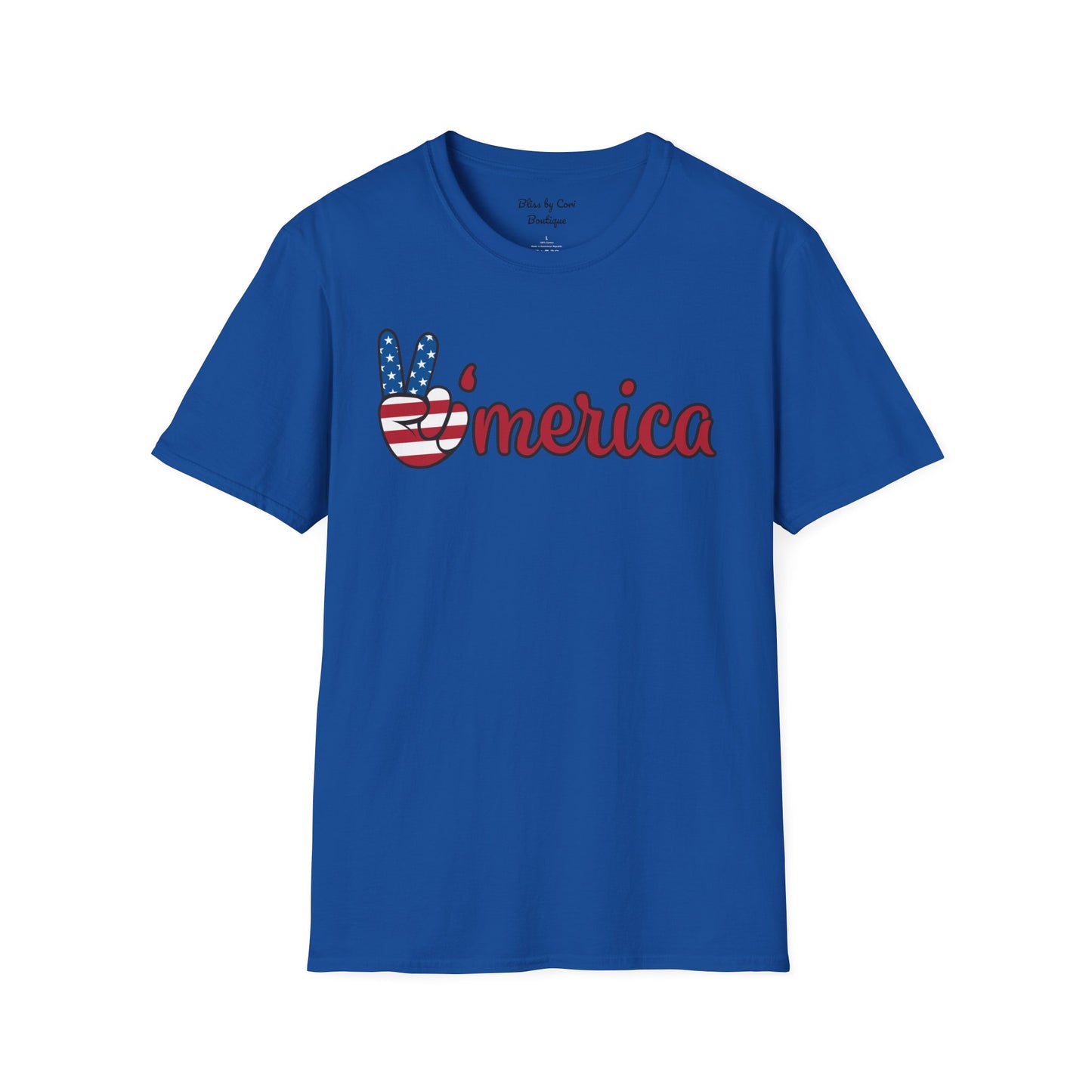 M'erica 4th Of July Unisex Softstyle T-Shirt Available In 3 Colors