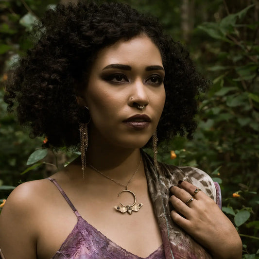 Cicada Song Necklace With Crescent
