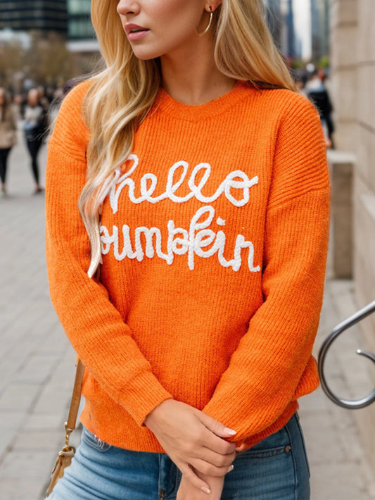 Hello Pumpkin Dropped Shoulder Sweater Pre-Order Ship Sept 1st