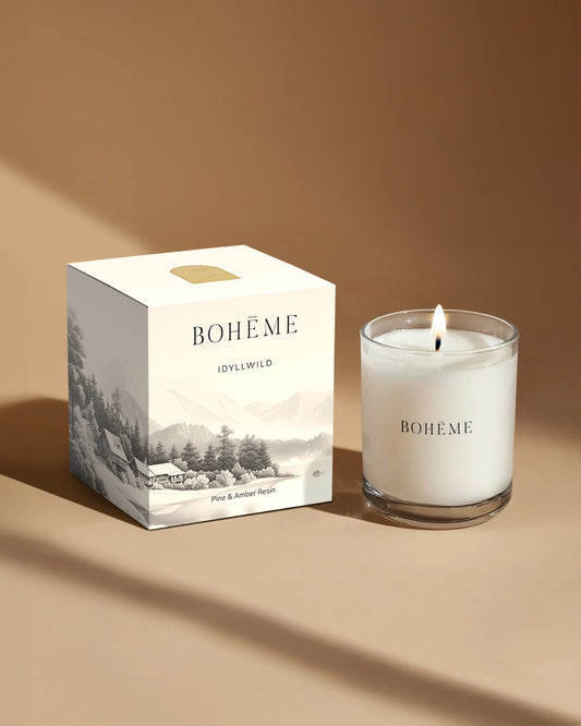 Boħeme Fragrance Collection - Idyllwild Candle - Pine, Cedarwood & Amber Resin