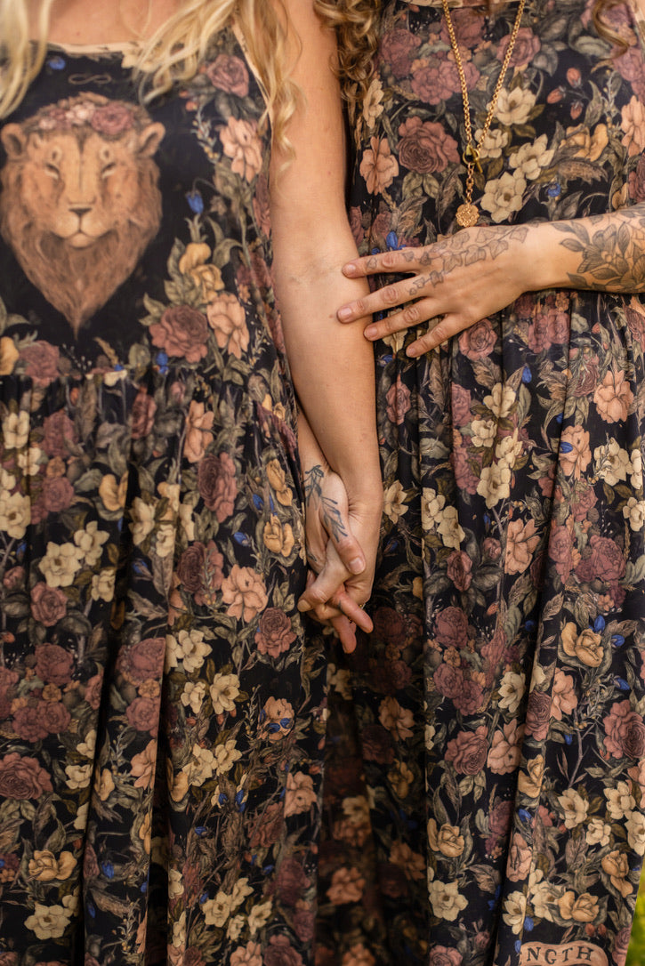Lionheart Bohéme Slip Dress w/ Botanicals & Narnia Print Pre-Order Ships March 2026