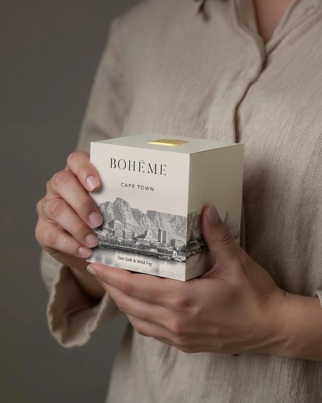Boħeme Fragrance Collection - Cape Town Candle - Sea Salt, Wild Fig & Jasmine