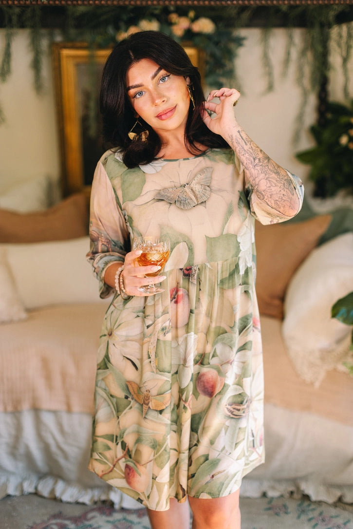 Fleur De Soleil Artist Dress Tunic w/ Pockets & Florals Pre-Order March 2026