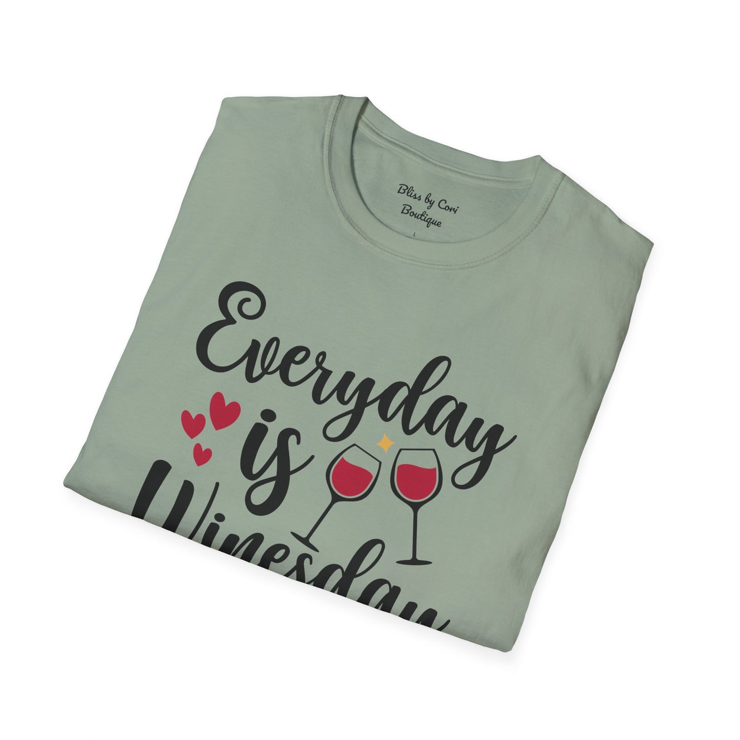 Everyday Is Winesday Softstyle T-Shirt Available In 14 Colors