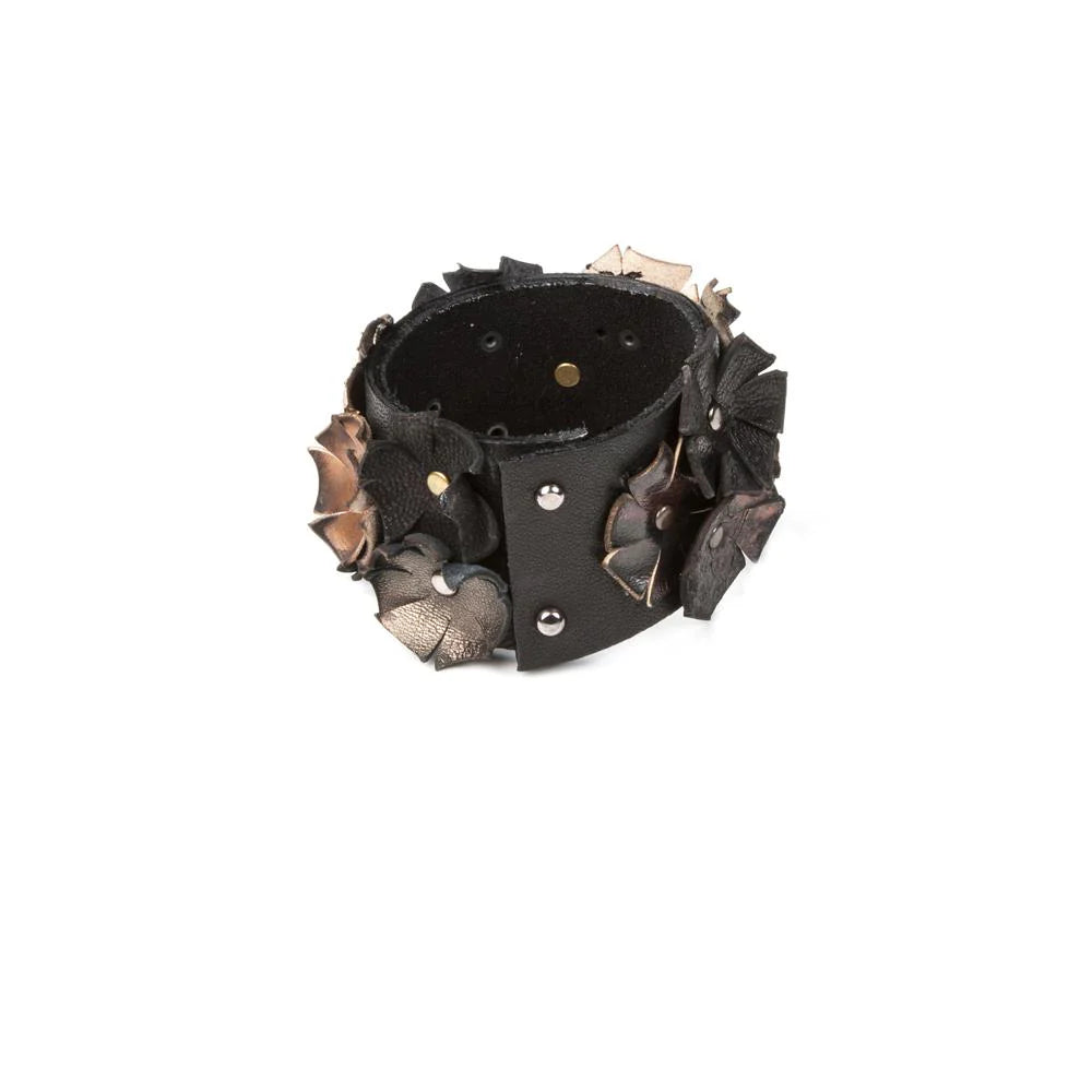 The Flower Leather Cuff Bracelet