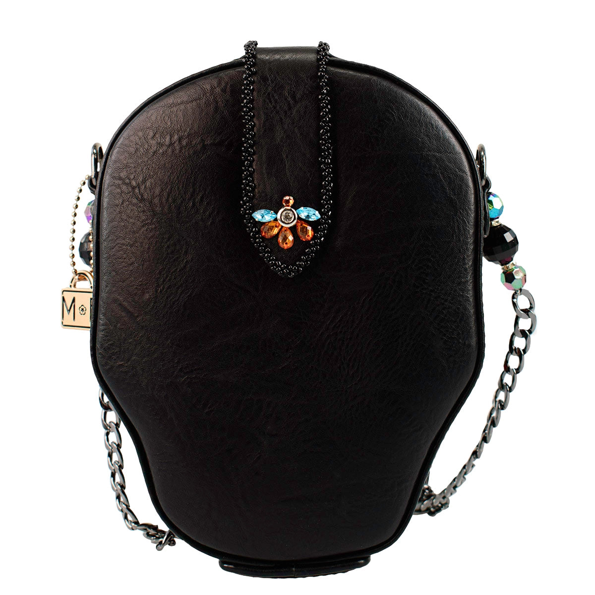 Mary Frances - Bella Noche Sugar Skull Beaded Floral Crossbody Handbag