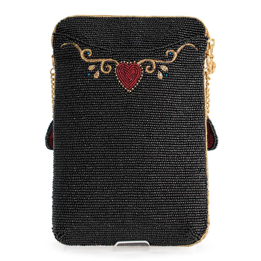 Mary Frances - The Queen Beaded Queen Playing Card Mini Crossbody Clutch