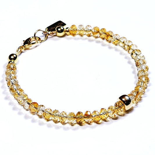 6mm Shaded Citrine Reiki Healing Gemstone Bracelet