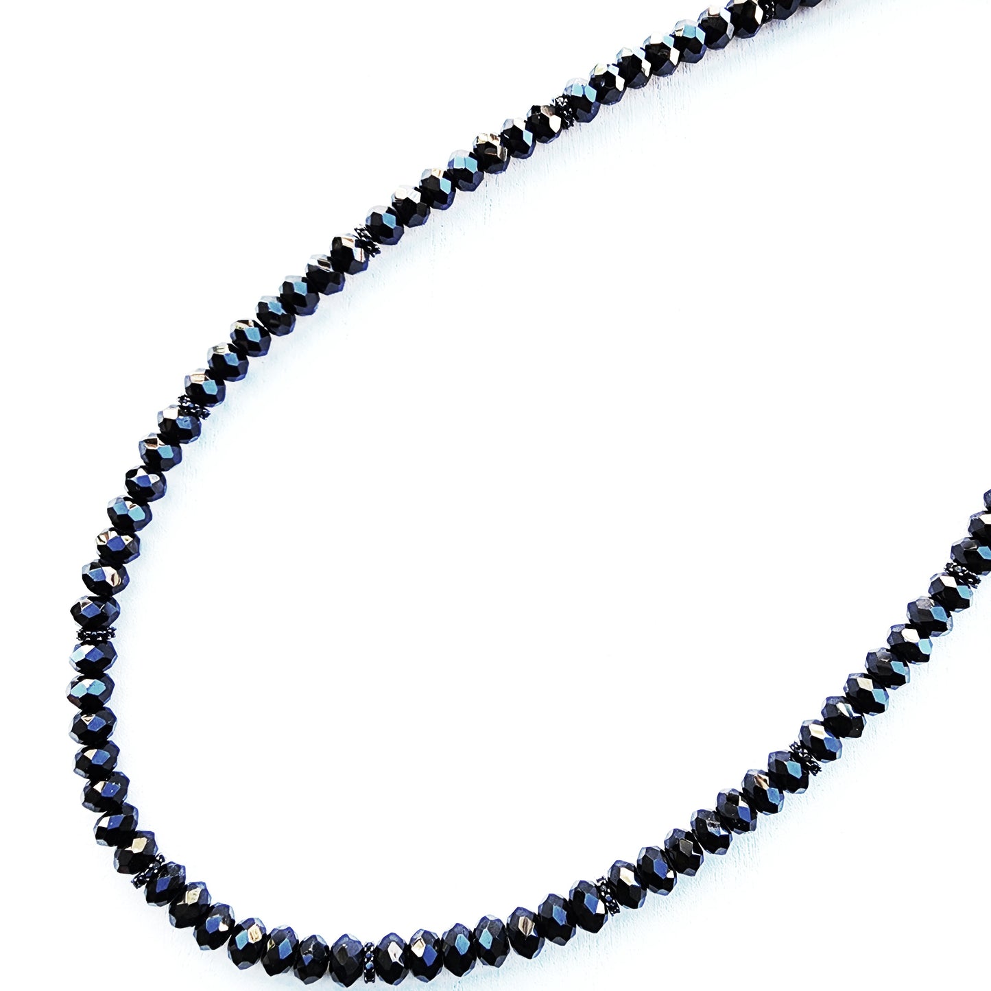 8mm Black Spinel Unisex Reiki Healing Beaded Gemstone Necklace