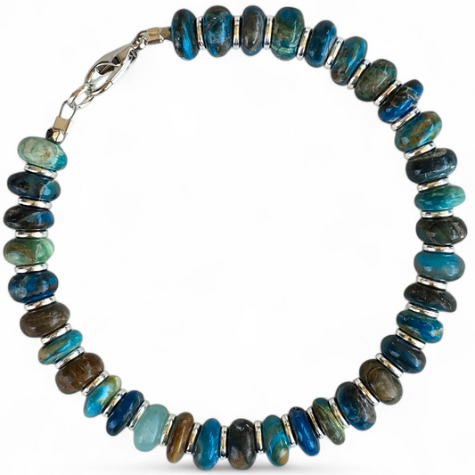 Natural Blue Opal Beaded Bracelet