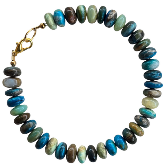Natural Blue Opal Beaded Bracelet