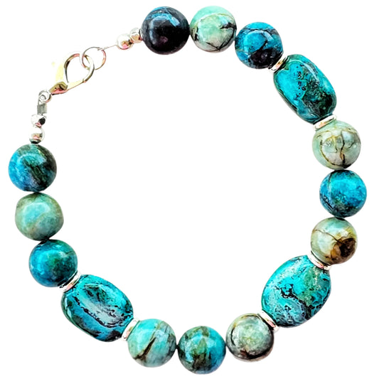 Blue Opal Beaded Bracelet