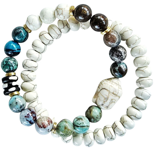 Mixed Gemstone Buddha Beaded Bracelet