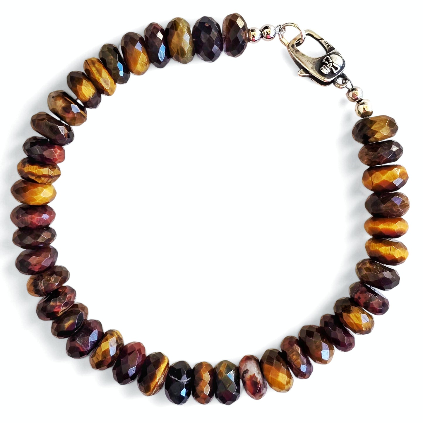 Natural Tiger Eye Beaded Gemstone Bracelet