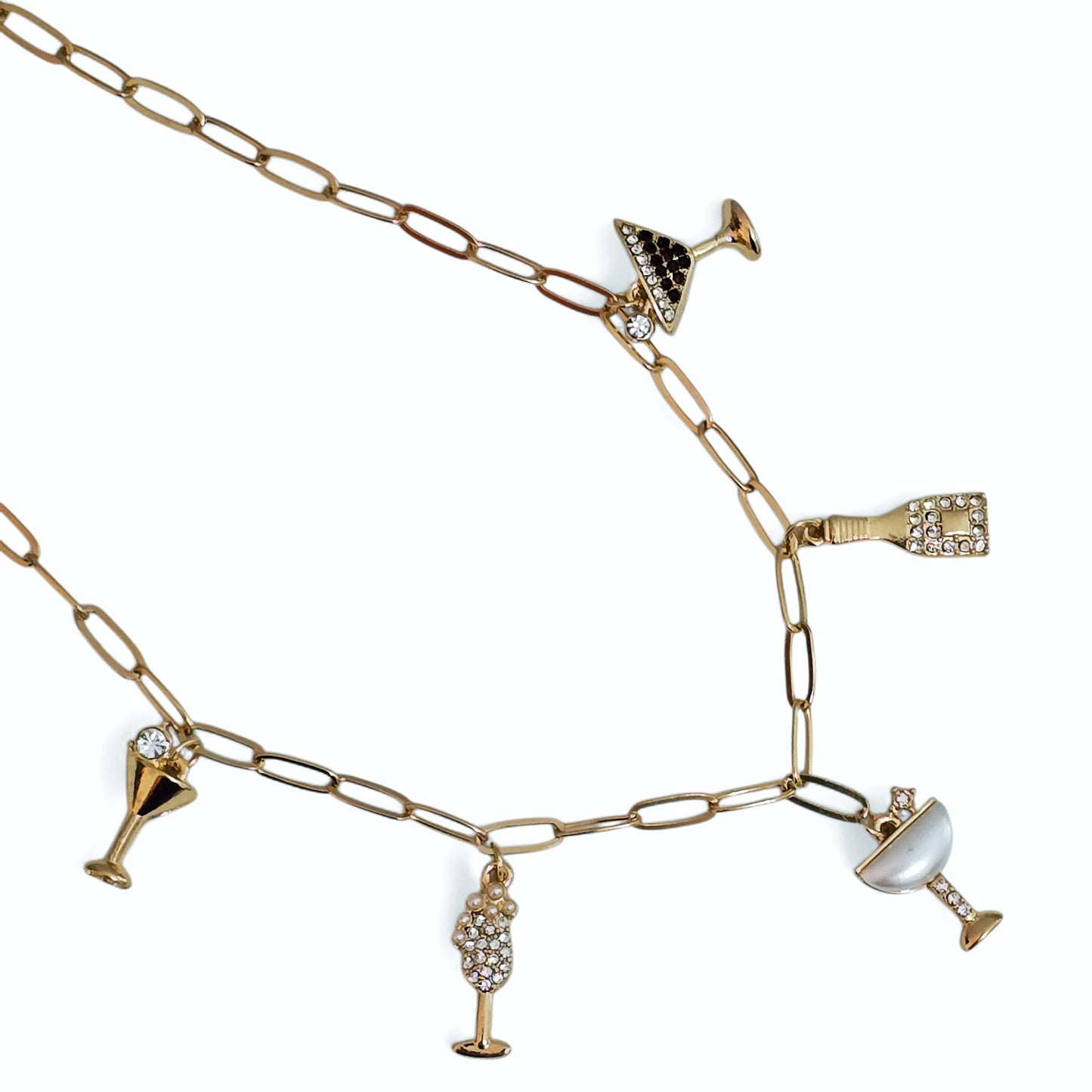 New Year's Eve Cocktail Drink Necklace