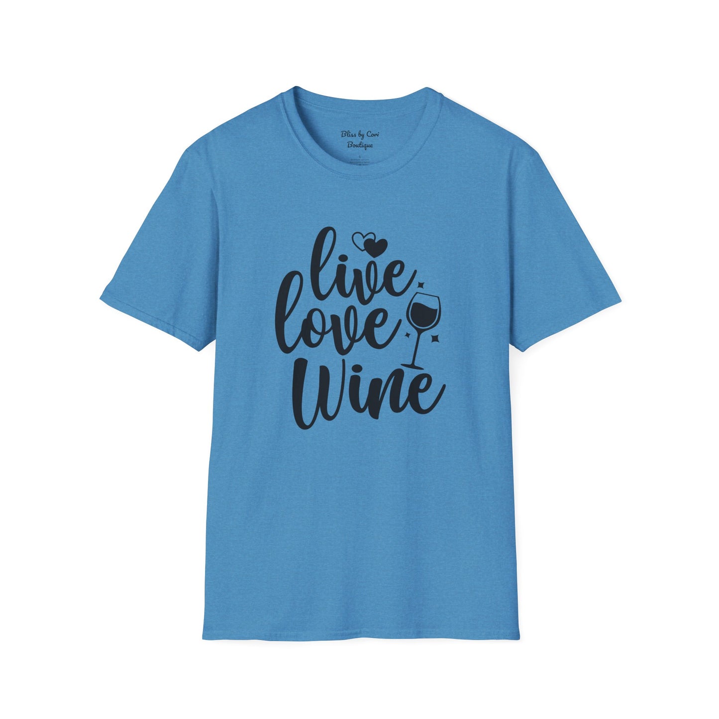 Live Love Wine Softstyle T-Shirt Available In 14 Colors