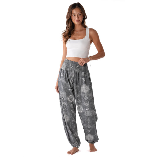 Celestial Grey Harem Pants with Pockets