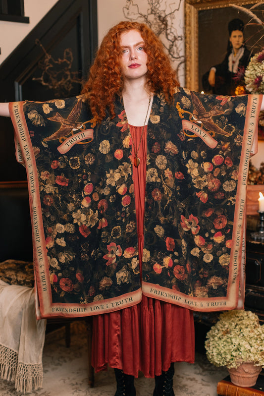 Heart of Gold Goddess Starduster Kimono w/ Sacred Heart Pre-Order Ships In September