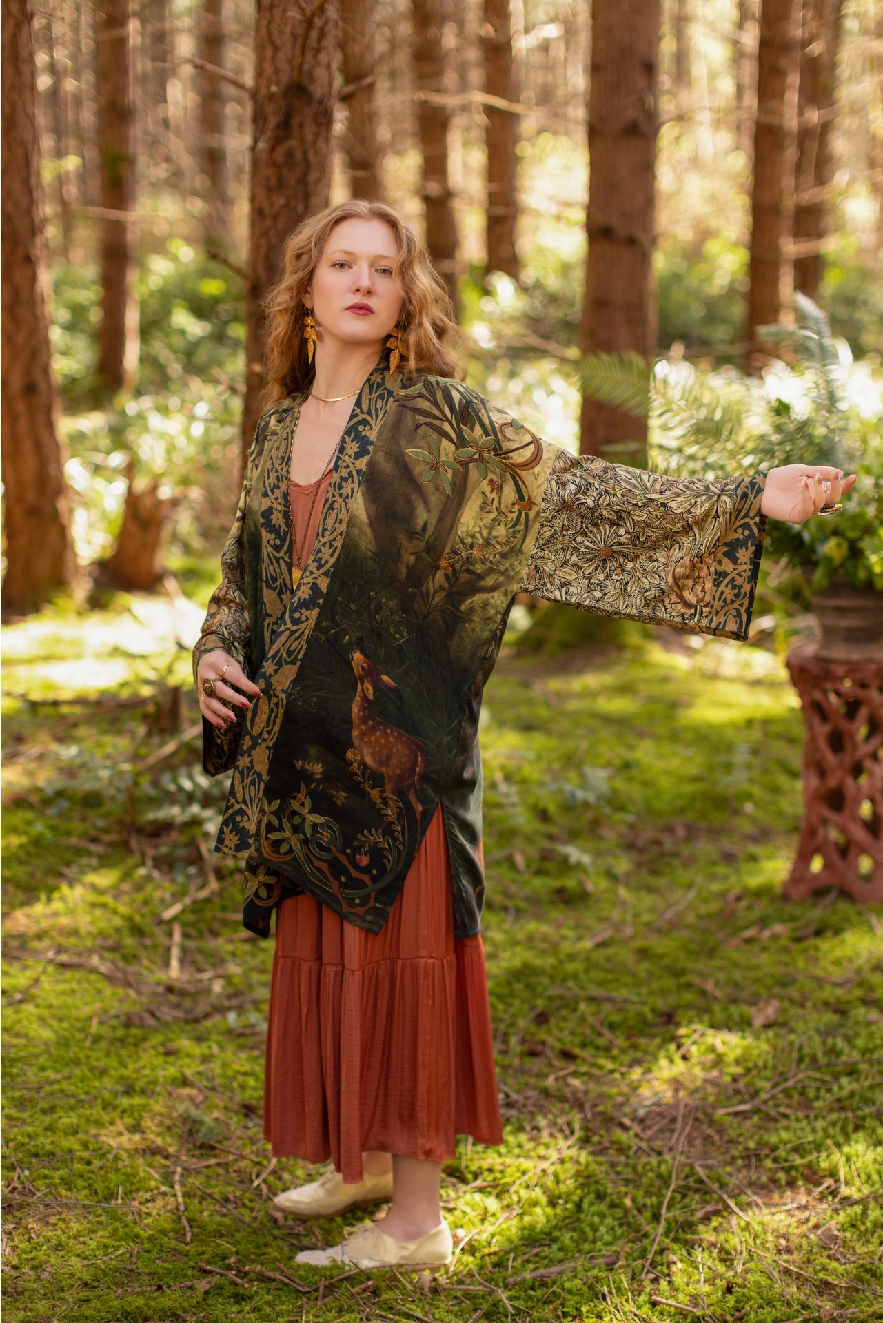 The Dawning Matineé (Mid-Length) Duster w/ Ophelia & Fawns *Pre Order* Ships October 2026