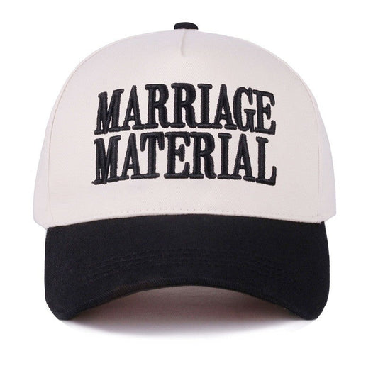 Marriage Material Two Tone Canvas Cotton Cap & Colors - Available in 7 Colors