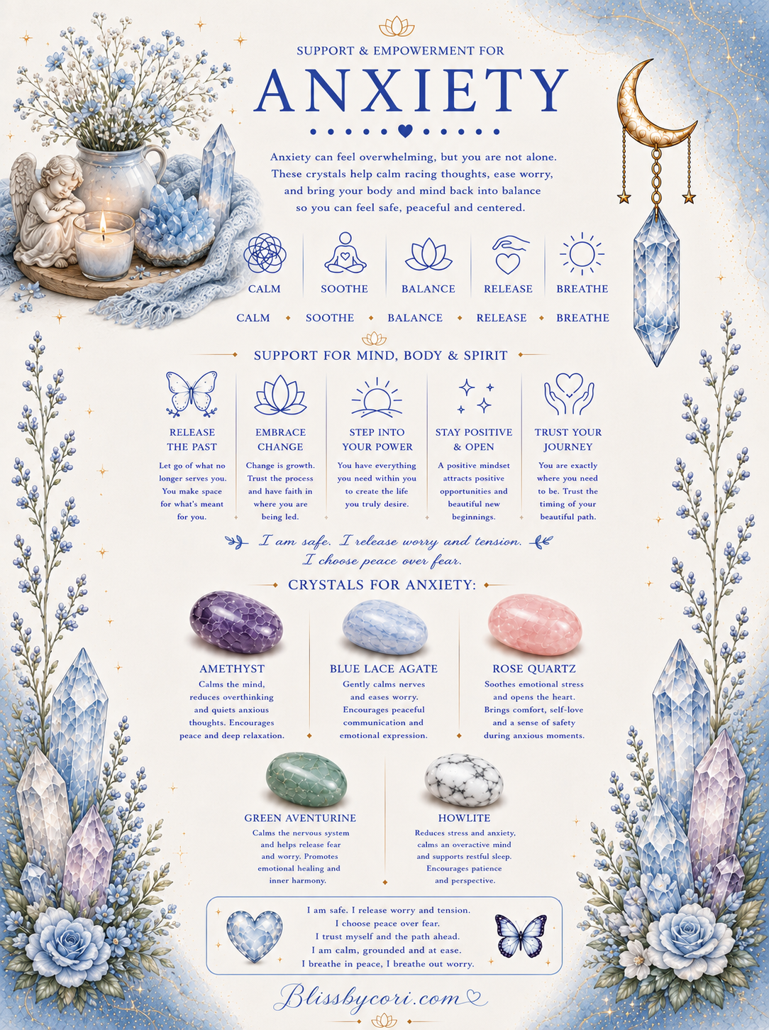 Anxiety Support Gemstone Bracelet Stack