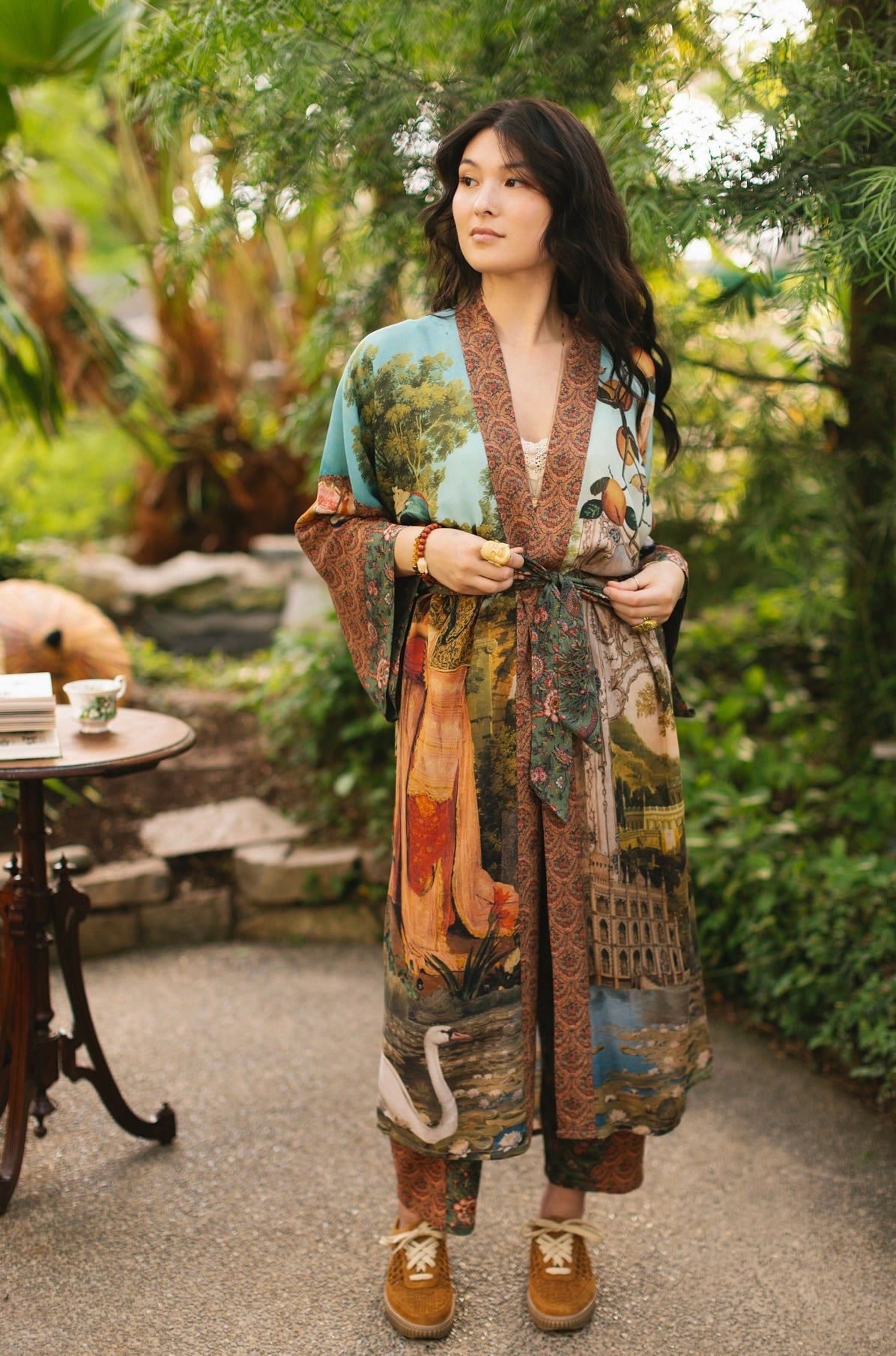 Market of Stars - Secret Garden Long Duster Bamboo Kimono (Pre-Order - Will Ship Middle of July)