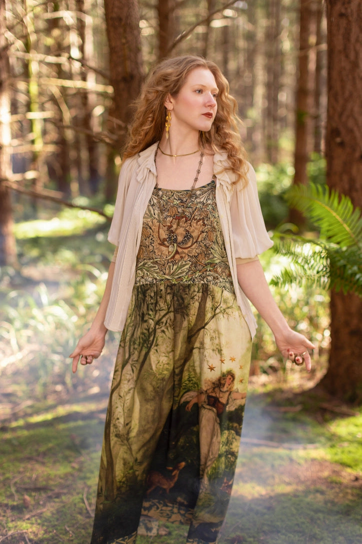 The Dawning Bohéme Long Maxi Slip Dress w/ Ophelia & Fawns *Pre Order* Ship October 2026