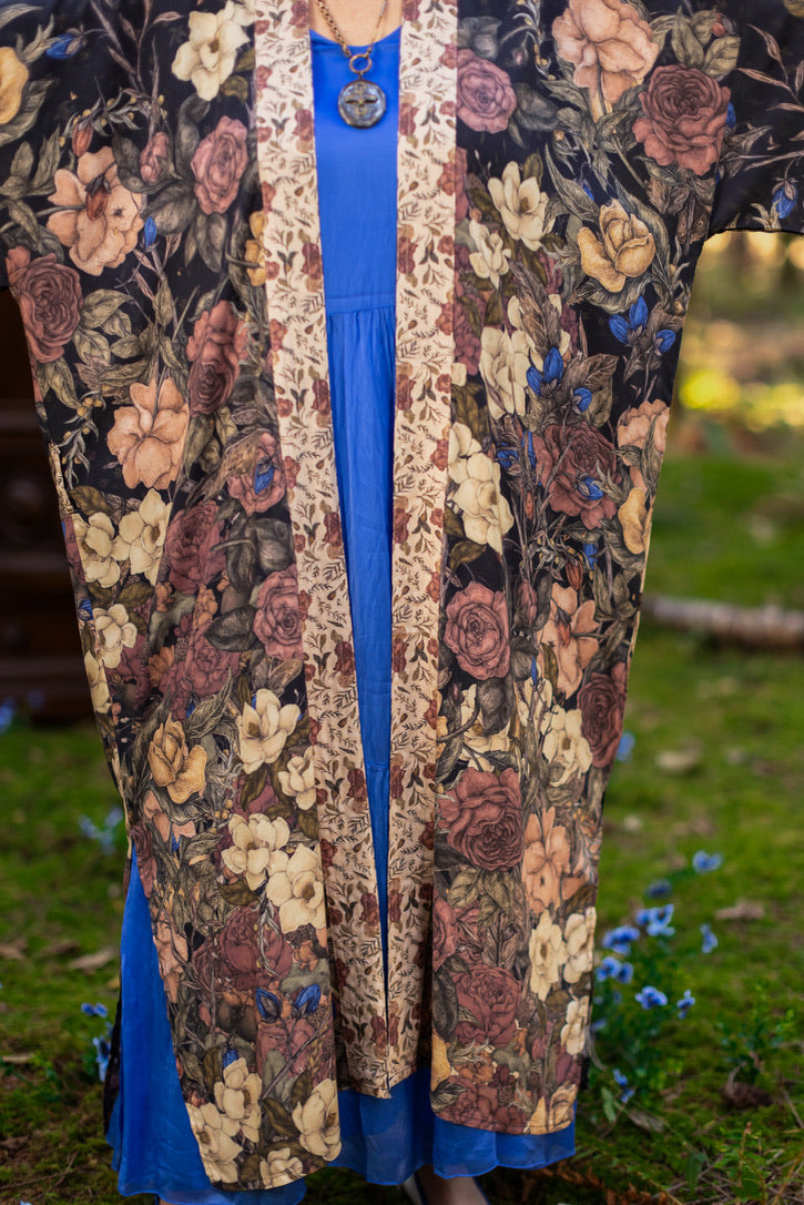 Lionheart Opera Duster w/ Botanicals & Narnia Inspired Print - Pre Order - Ships in March 2026